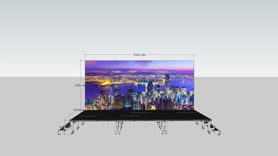 led wall with stage design