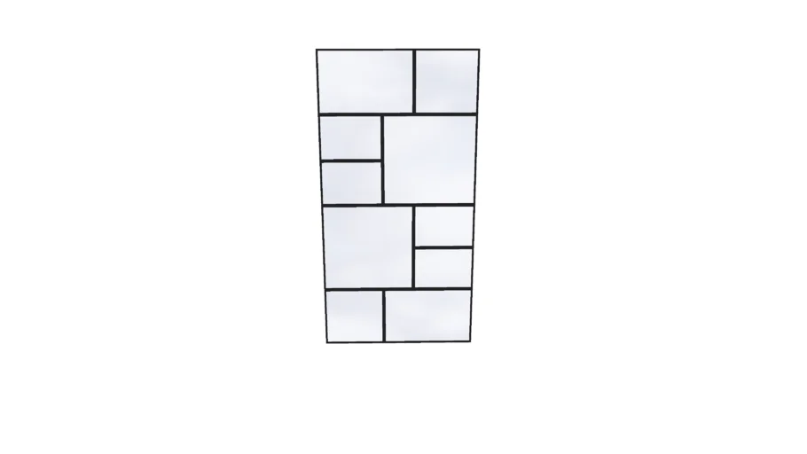 Paroi de douche à l'italienne, l.100 cm Rubic noir verre sérigraphié 6 mm