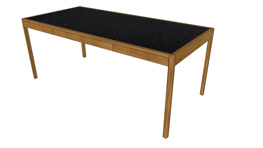 CB-311 Leather Desk Teak