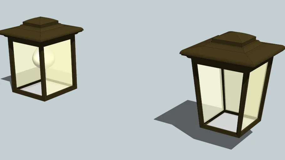 Typical exterior wall lighting