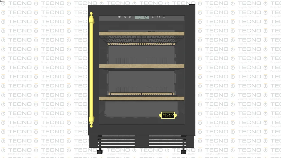 FRIGOBAR TECNO VINTAGE PRETO FOSCO