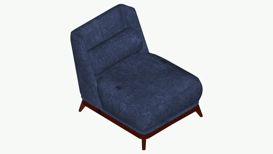 Poltrona de Veludo Azul