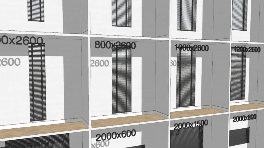 Blinds different sizes *detailed* 