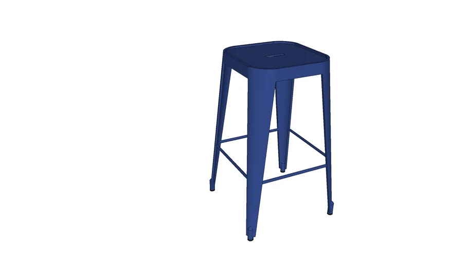 68. banqueta tolix azul