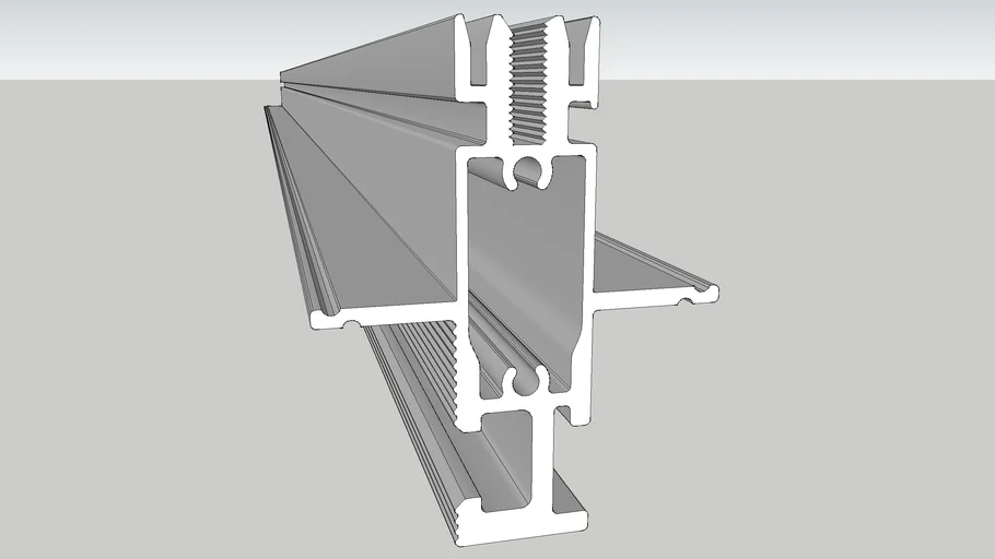 UNIRAC 302016 SunFrame rail detail | 3D Warehouse