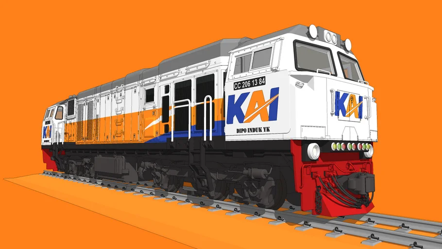CC 206 (GE-CM20EMP locomotive) - PT. KAI | 3D Warehouse