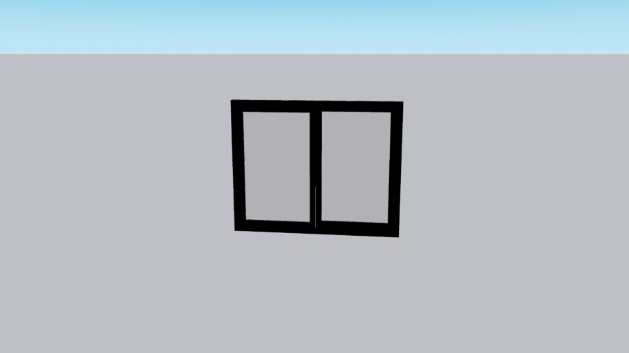 Black Frame Slider Window