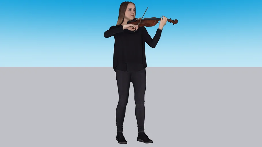 Young Woman Playing Violin