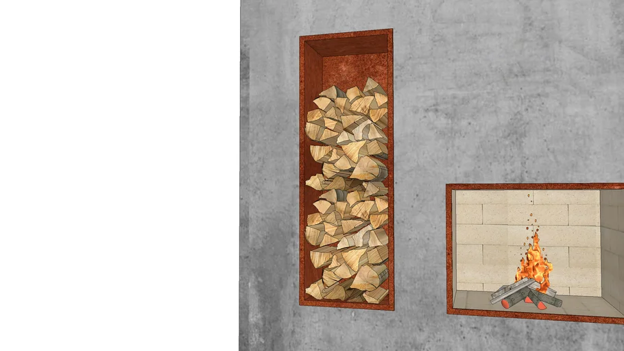 Metalom niches built into the wall