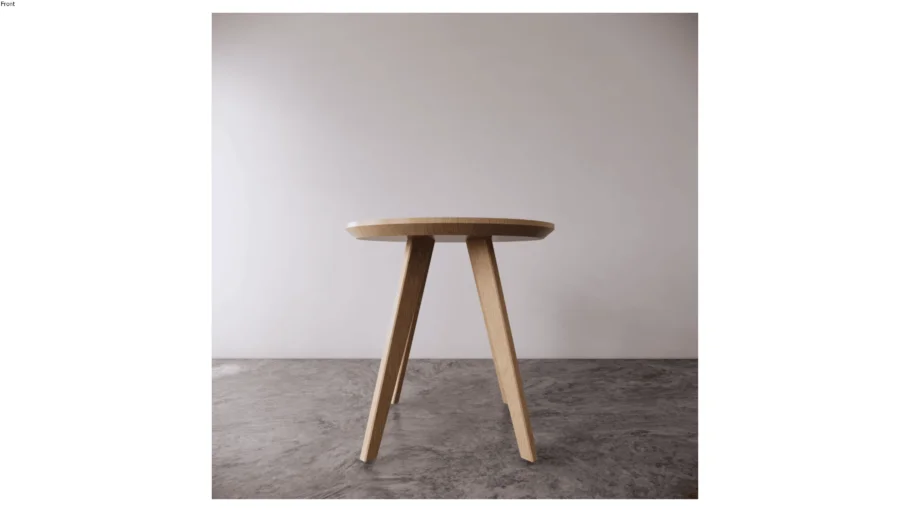 00059 - ROUND WOODEN SIDE TABLE