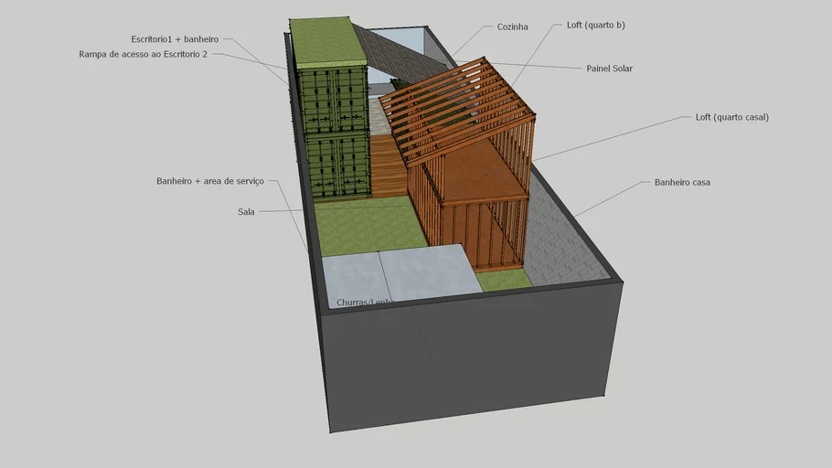 Tiny House / Containers Layout test 08