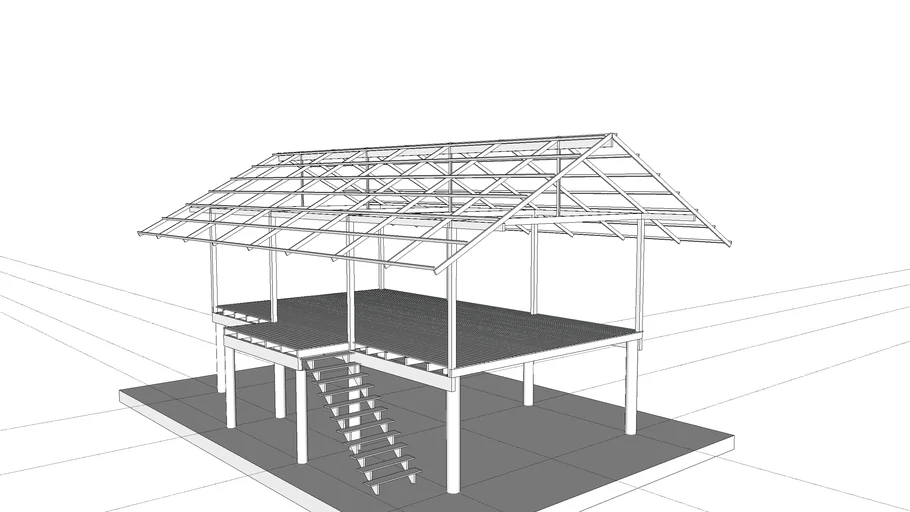 Thai wood home