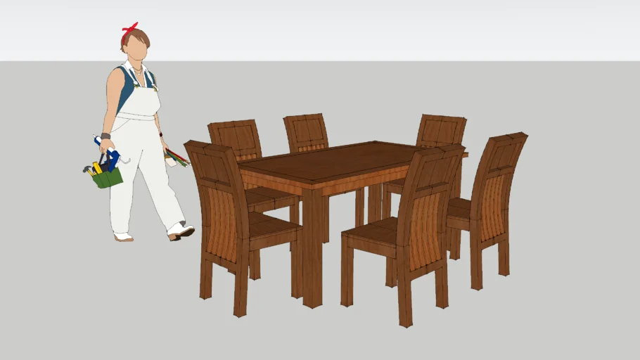 Set Meja makan lokal minimalis