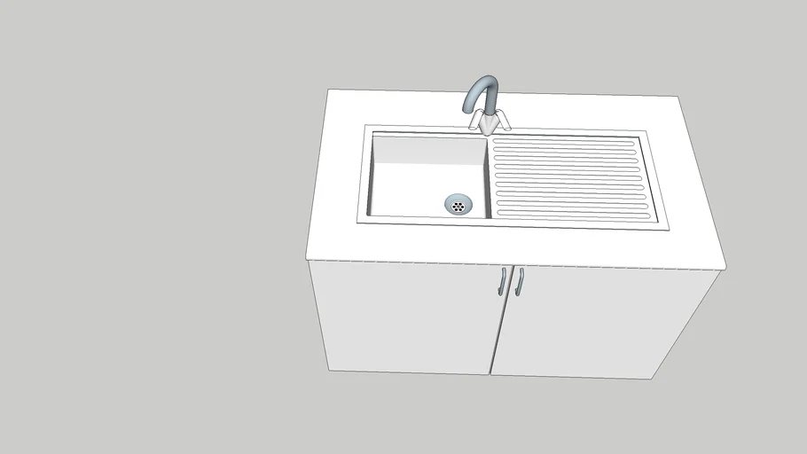 Simple Kitchen Counter with Sink