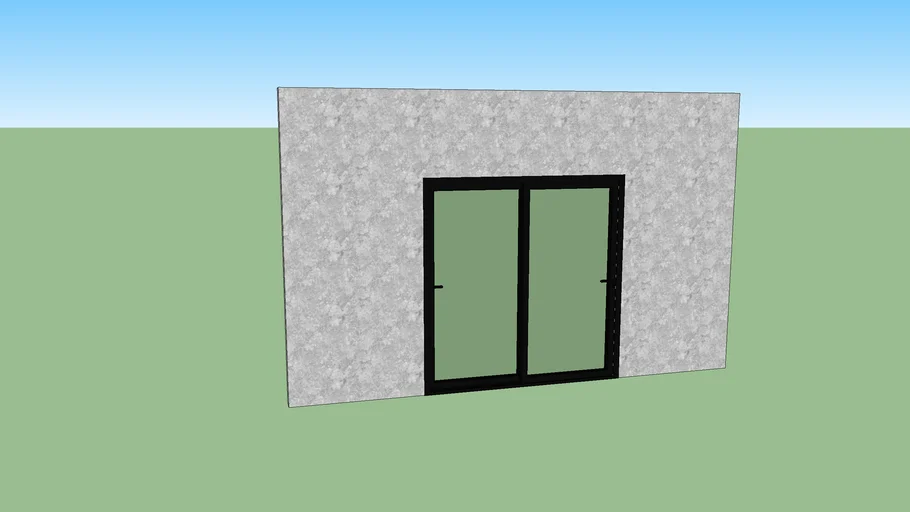 Porta Janela de Correr 2 Folhas 2,0x2,10 Perfil Preto