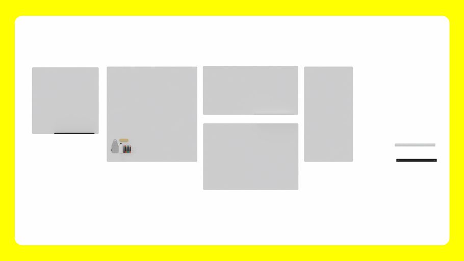 Whiteboard with shelf - Round20 Wall - Cascando