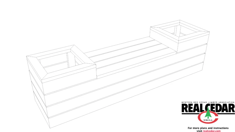 Planter Bench with Storage