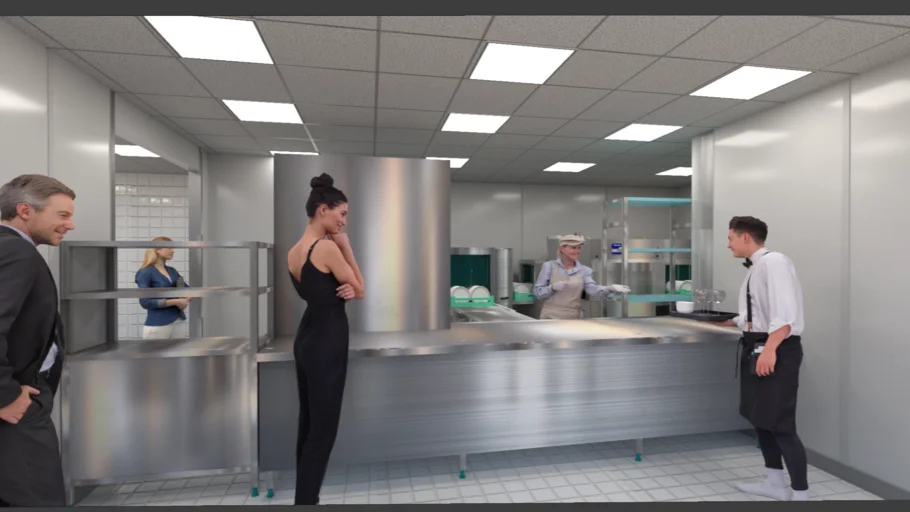 Restaurant-Dishwashing Area