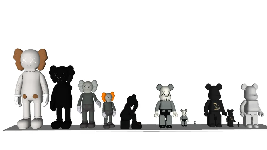 KAWS VS bearbrick Props set by Pooh