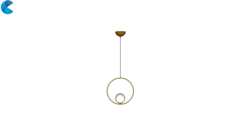Pendente Jabuticaba Dourado Globo