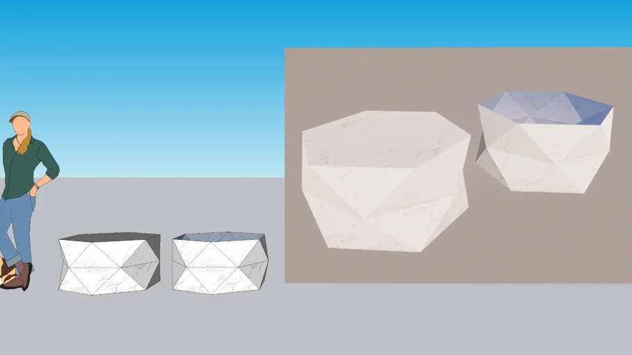 Geometric coffee/center table
