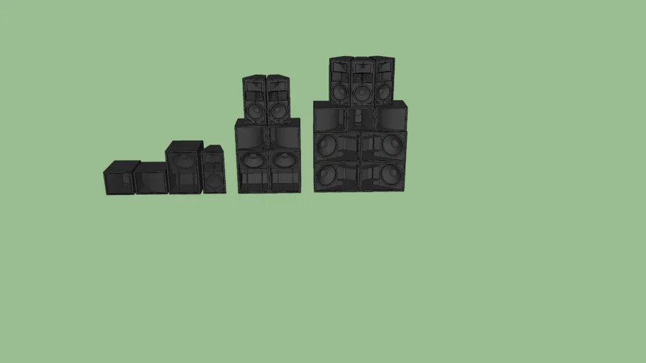 Stack of PA speakers