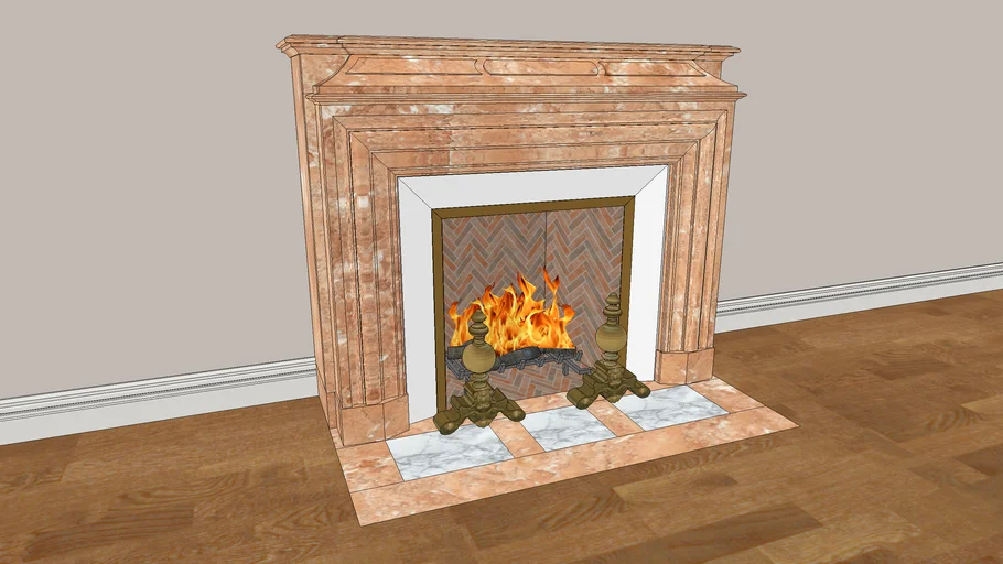 Marble fireplace Louis XIV