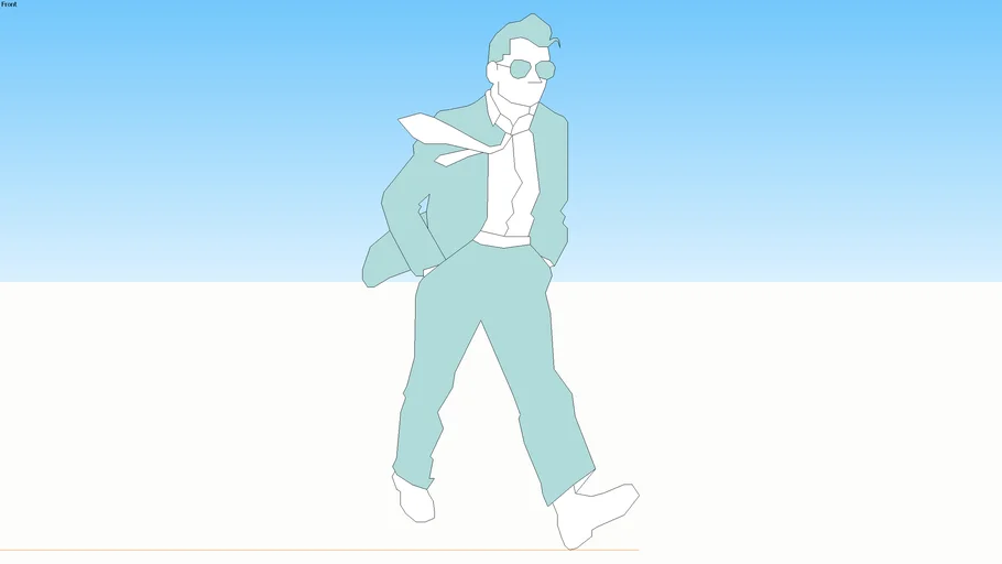 2D face me vintage man