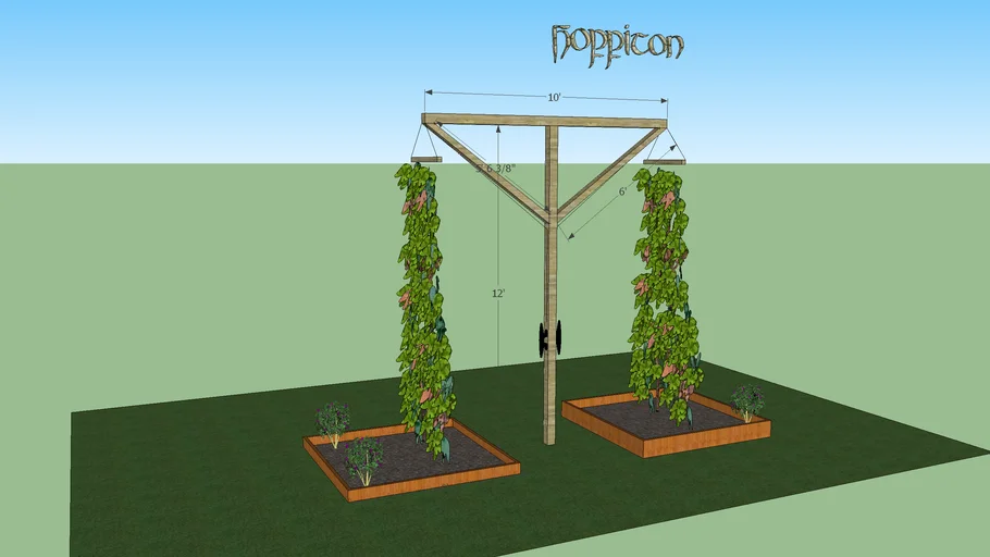 Hoppiton - Hop Trellis & Raised Bed Garden
