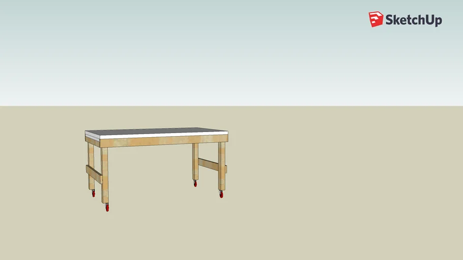 CAQ - Pottery Bench on Wheels