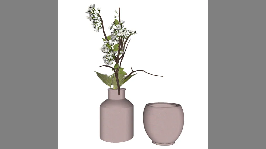 VASO E POTE COM PLANTA DECORAÇÃO