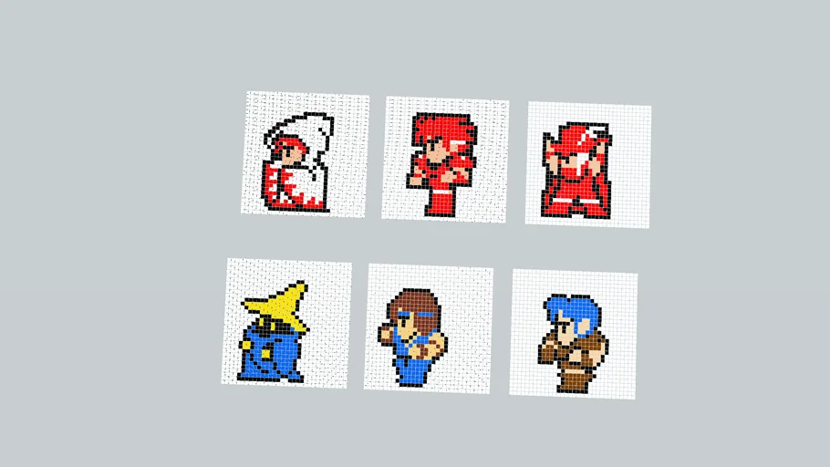 final fantasy 1 pixel art