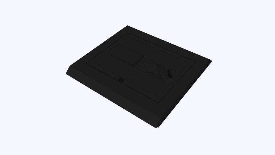1 Interruptor e 1 Tomada - Refinatto 4x4" Preta