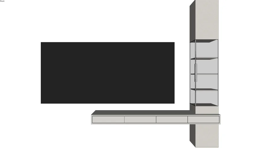 Painel de TV com cristaleira