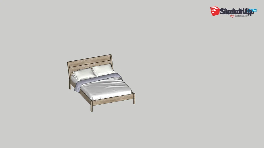 Bed Nyvoll Ikea Grey