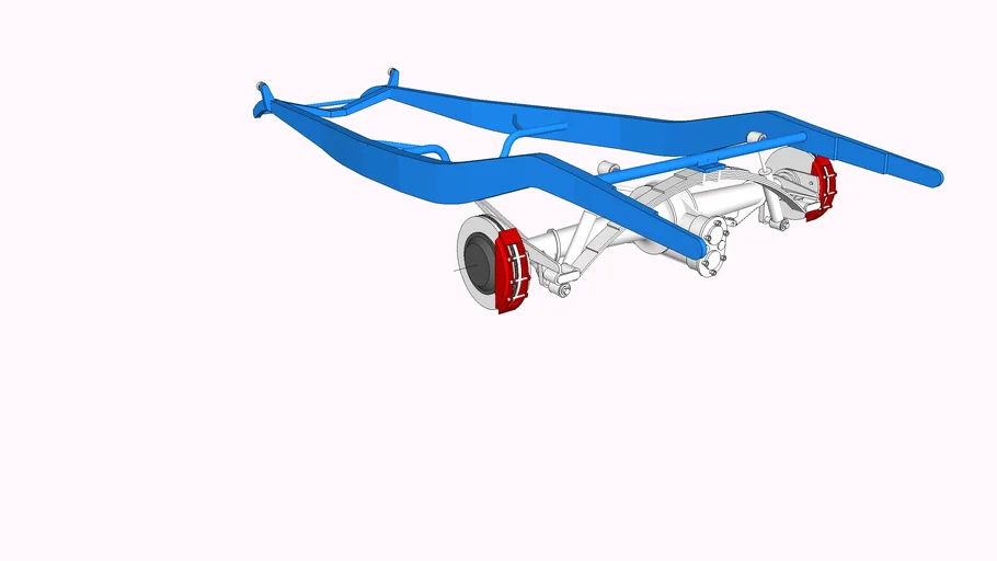 1932 Ford hot rod frame & rear end assembly