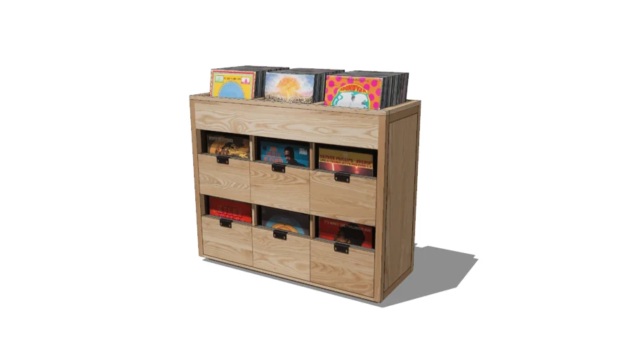 Audio Record Storage Cabinet