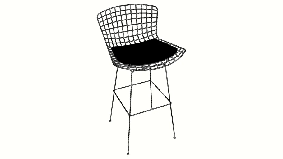 FormDecor - Bertoia Barstool - Black Pad