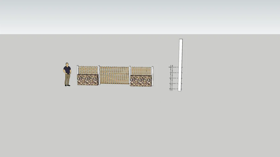 Gabion wall - Gabionenzaun