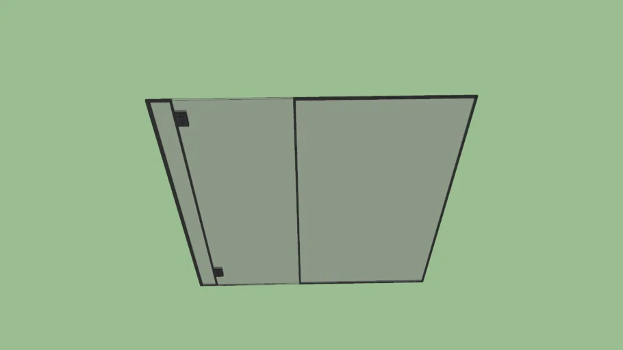 Shower Glass Door Matte Black