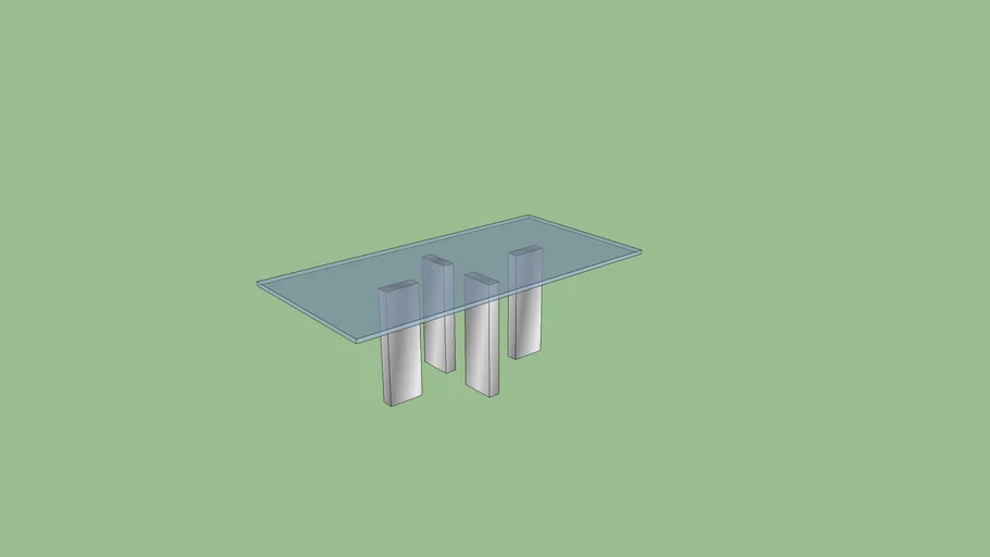 SCAN DESIGN THICK DINING TABLE | 3D Warehouse