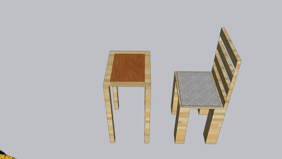 Chair and table