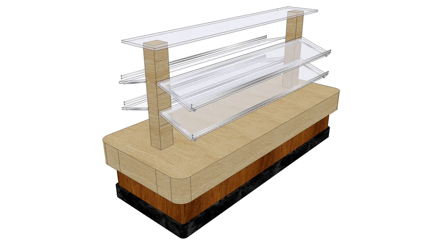 Kit-617- Gôndola Ilha Inclinada