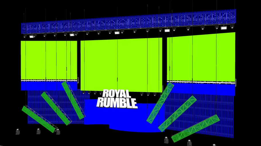 WWE Royal Rumble 2014 Stage Model Concept | 3D Warehouse