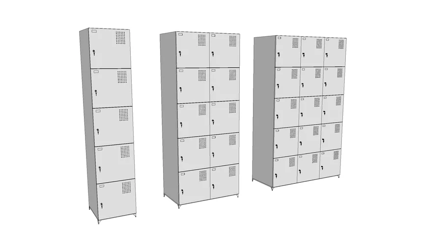 Armário Locker Linha Office - 5 Portas