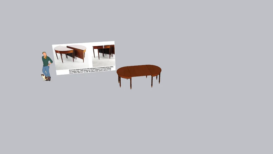 American Classical Mahogany Dining Table