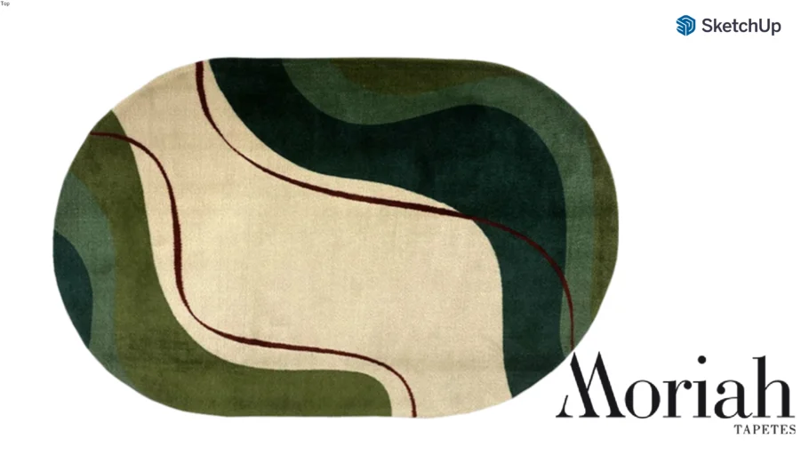 Tapete Sala Orgânico Garden Edge - Moriah Tapetes
