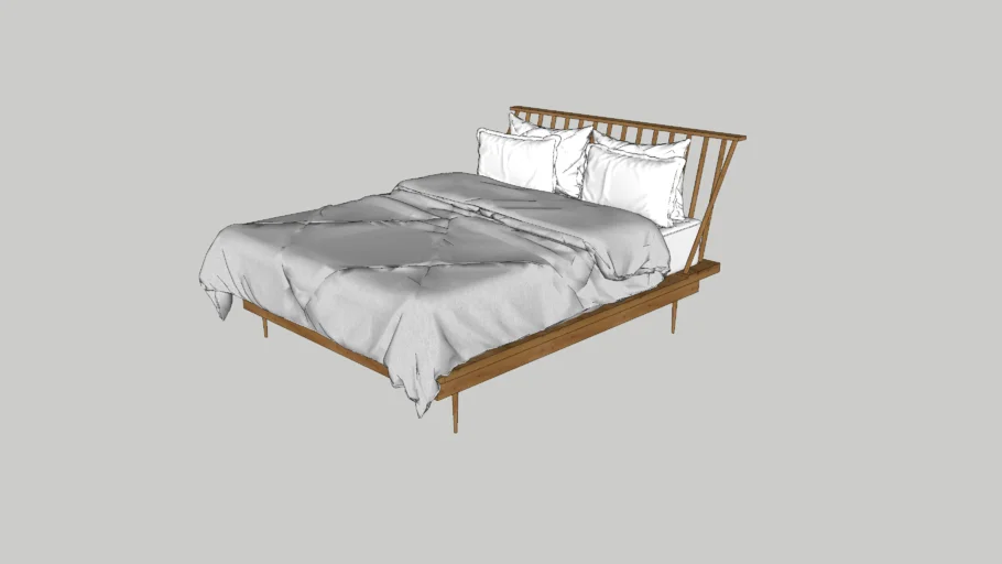 Henline Solid Wood Spindle Bed