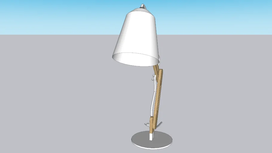 Lampe de bureau en bois et métal blanc H 64 cm SWEDEN, Maisons du monde, ref : 154773, prix : 89,99 €