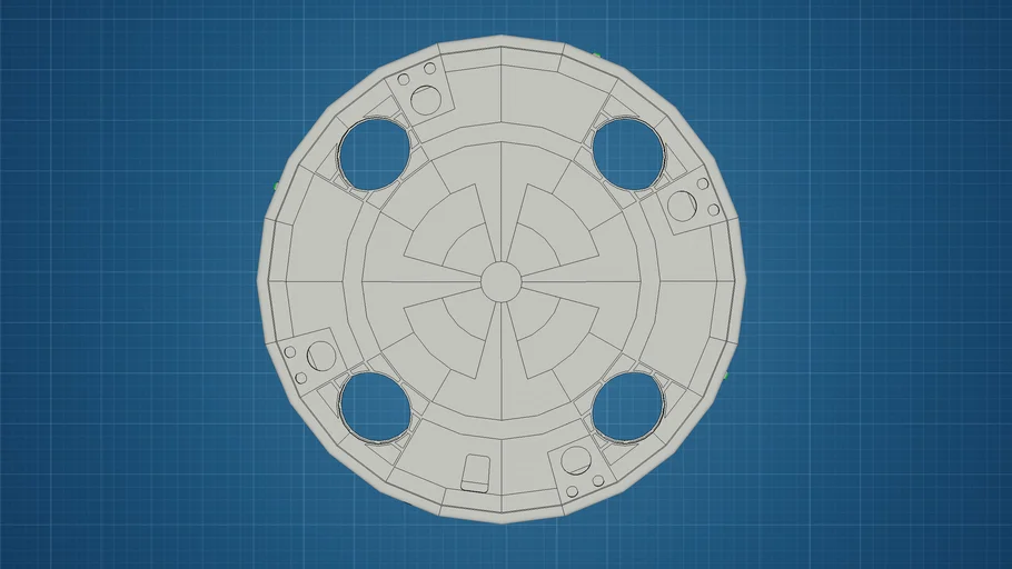 Bare, unpainted Saucer Hull  (with scenes)